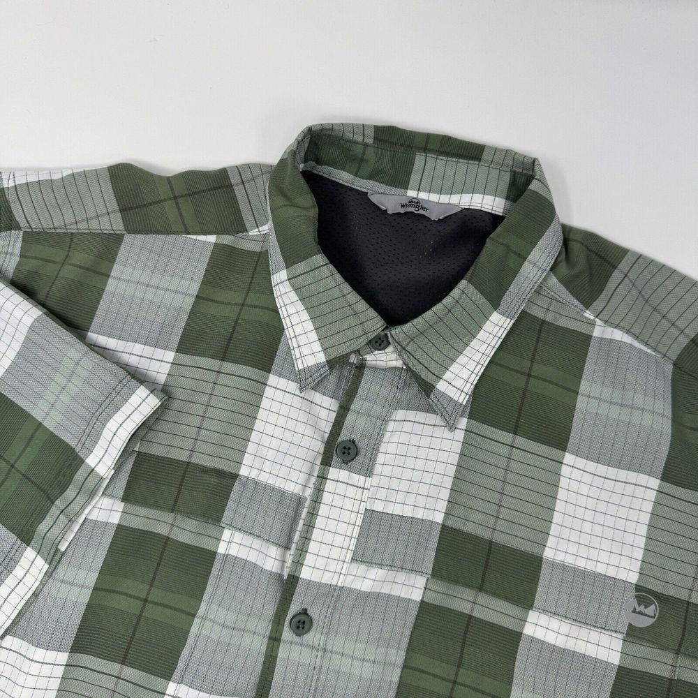 Wrangler Outdoor Series Moisture Wicking Green Plaid Shirt Size X‎ Large